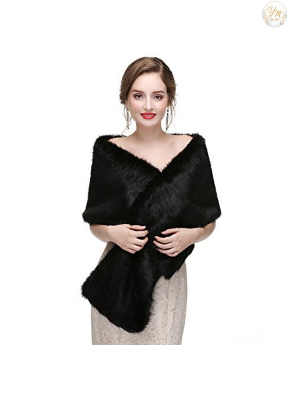 Faux Fur Shawl Wrap Cape Bridal Wedding Party Artificial Wool